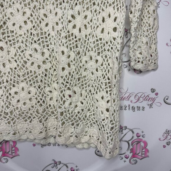 Weekend edition crochet dress floral flowers knit knitted beach style dress - Picture 4 of 8